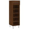 vidaXL Shoe Cabinet Brown oak Engineered wood, metal, aluminum alloy