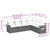 vidaXL Patio Sofa Set Adjustable Feet Garden Sofa Set Rectangular Modern
