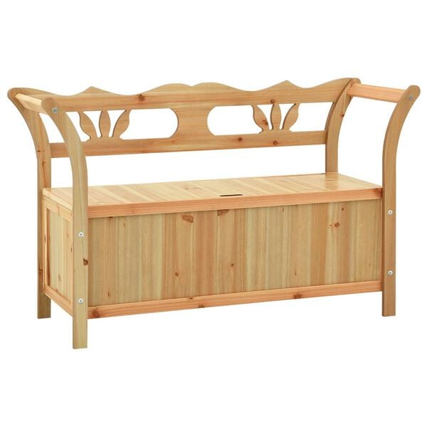 vidaXL Bench Brown Solid fir wood, engineered wood Medium Bench