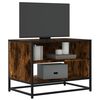 vidaXL TV Cabinet Smoked oak Engineered wood and metal Medium TV Cabinet