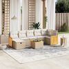 vidaXL Garden Sofa Set Beige and Cream White