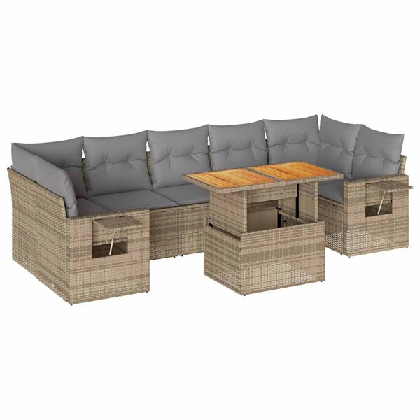 vidaXL Garden Sofa Set Beige