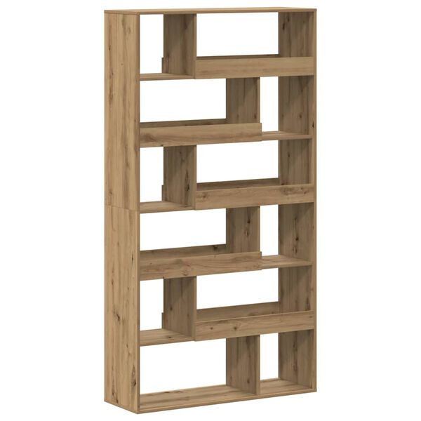 vidaXL Bookcase Artisian Oak 39.4x13.0x73.8" Engineered Wood