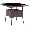 vidaXL Dining Set Brown, Cream