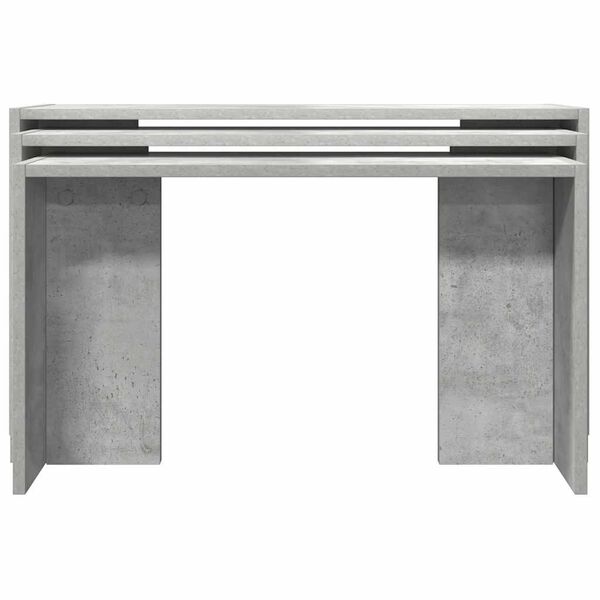 vidaXL Nesting Table Concrete grey Engineered wood Small, Medium, Large