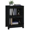 vidaXL Book Cabinet Black Solid pine wood Compact Book Cabinet