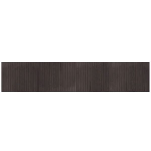 vidaXL Rug Dark brown Bamboo, Polypropylene 31.5 x 157.5 in Non-slip