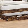 vidaXL Bed Drawers Smoked Oak 55.12 x 14.37 x 6.50 in Engineered Wood