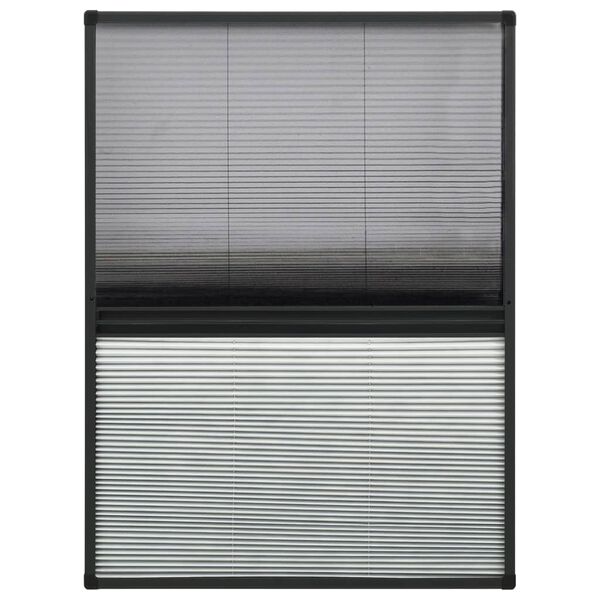 vidaXL Window Screen Anthracite frame, Black mesh, White shade