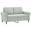 vidaXL Sofa Set Light Gray Velvet (100% polyester), metal, plywood Large