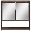 vidaXL Bathroom Mirror Cabinet Brown Oak