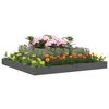vidaXL Planter Grey Solid pine wood Medium Durable Planter Square