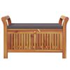 vidaXL Garden Storage Bench Dark grey, Brown
