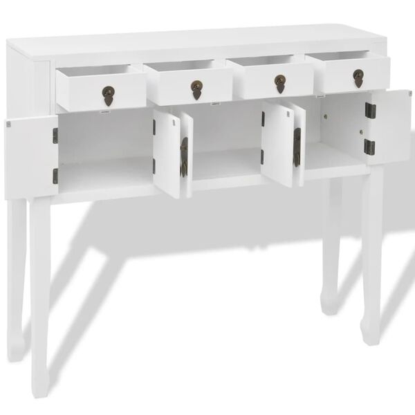 vidaXL Sideboard White Solid wood Standard Sideboard Rectangular