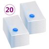 vidaXL Vacuum Travel Bag Set of 20 Transparent and Blue Plastic