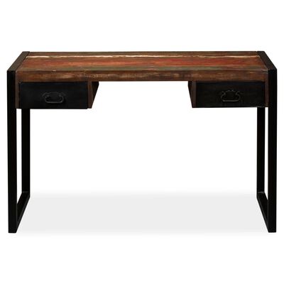 vidaXL Desk with 2 Drawers Solid Reclaimed Wood 47.2"x19.7"x29.9"