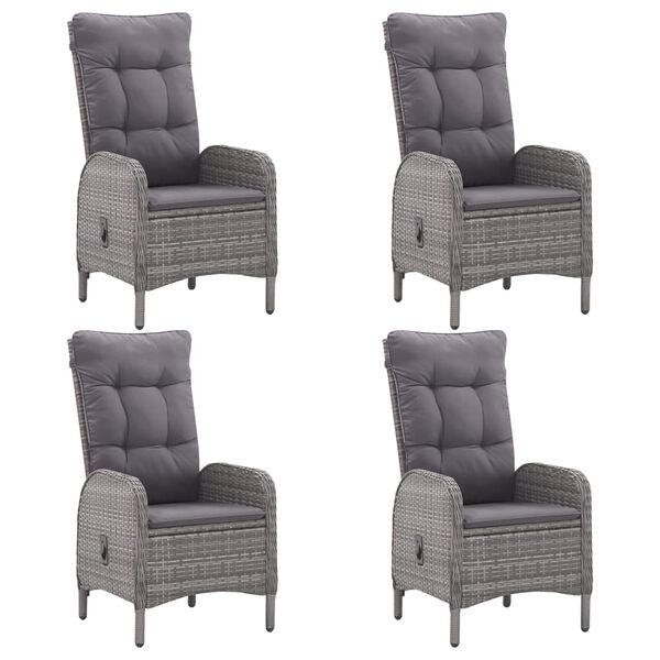 vidaXL Garden Dining Set Grey