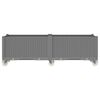 vidaXL Garden Planter with Wheels Light Gray 63"x19.7"x21.3" PP