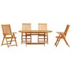 vidaXL Garden Dining Set Folding 5 pcs Brown solid acacia wood