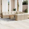 vidaXL Garden Sofa Set Beige, Brown, Cream White