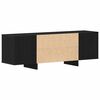 vidaXL TV Cabinet Black Oak 47.24 x 11.81 x 15.94 in Engineered Wood