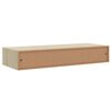 vidaXL Wall-mounted Drawer Shelf Oak and White 60x23,5x3.9 " MDF