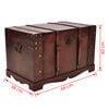 vidaXL Wooden Treasure Chest Large Mocha Brown