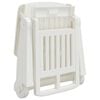 vidaXL Folding Sun Lounger White Polypropylene 63.0 x 28.0 x 39.8 in