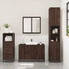 vidaXL Bathroom Furniture Set Brown Oak Engineered Wood Medium