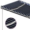 vidaXL Retractable Awning Blue and white