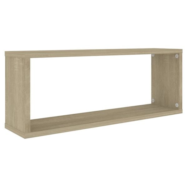 vidaXL Wall Shelf Set of 2 Sonoma Oak Engineered wood Medium