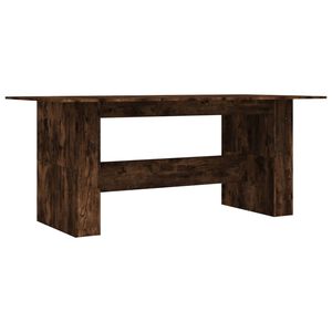 vidaXL Dining Table Smoked oak Engineered wood Large Durable