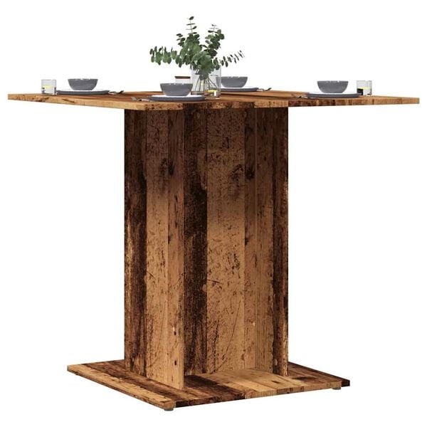 vidaXL Dining Table Old wood Engineered wood Standard Simple