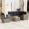 vidaXL Garden Sofa Set Grey PE rattan Medium Modular Garden Sofa Set