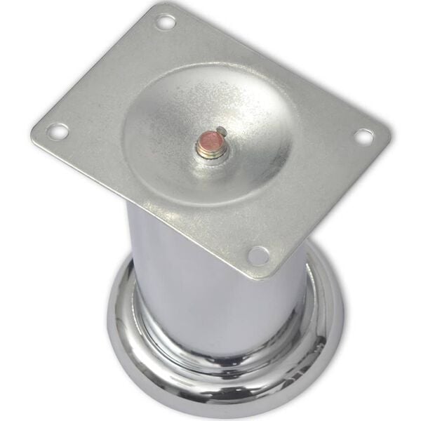 vidaXL Sofa Legs 8 pcs Round Chrome 2.4"