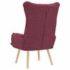 vidaXL Armchair Wine Red 27.17 x 29.13 x 36.61 in Sherpa Fabric