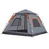 vidaXL Camping Tent Dome 5-Person Gray and Orange Quick Release