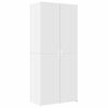 vidaXL Storage Cabinet White 31.5"x16.7"x88.6" Engineered Wood