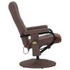 vidaXL Massage Recliner Brown Polyester Standard Swivel