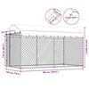 vidaXL Dog Kennel Grey Galvanized steel and polyethylene Large