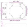 vidaXL Toilet Seat Black 17.52 x 13.78 x 1.42 in Duroplast