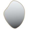 vidaXL Wall Mirror Gold Glass, PVC Medium Wall mounting Wall Mirror