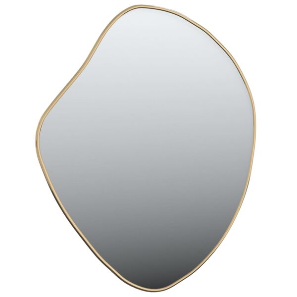 vidaXL Wall Mirror Gold Glass, PVC Medium Wall mounting Wall Mirror