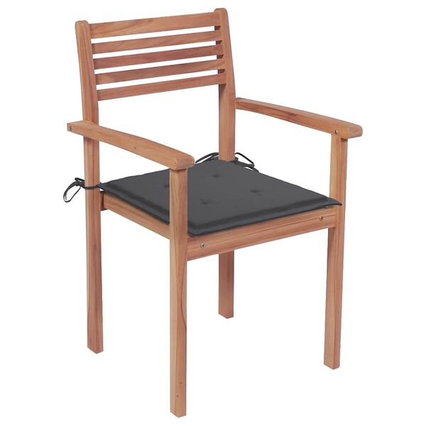 vidaXL Garden Chair Set of 4 Teak