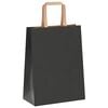 vidaXL Paper Bags 250 pcs with Handles Black 21x11x28 cm