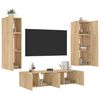 vidaXL TV Wall Unit Sonoma Oak Engineered Wood Medium TV Wall Unit