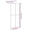 vidaXL Walk-in Shower Screen 35.4"x76.8" Dark Tempered Glass