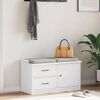vidaXL Hallway Bench White Solid Pinewood, Engineered Wood Medium