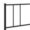 vidaXL Bed Frame Black Powder-coated steel King Bed Frame Rectangular