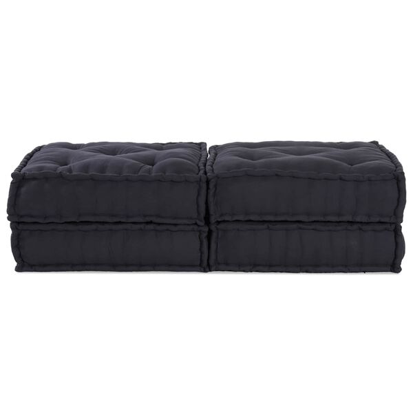 vidaXL Modular Sofa 2 pcs Anthracite 55.12 x 27.56 x 14.17 in Fabric